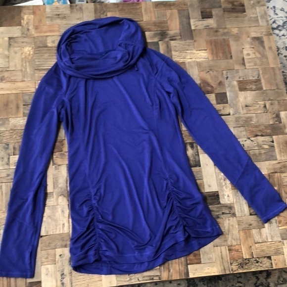 Zella Purple “All Out” Ruched Pullover. Size Small - Picture 2 of 12